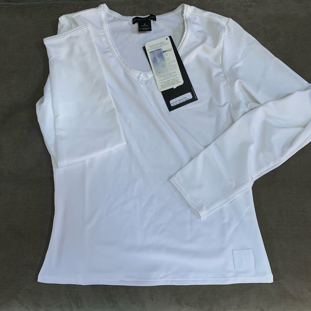 Snow Angel Cybersilk Princess Scoop Top White